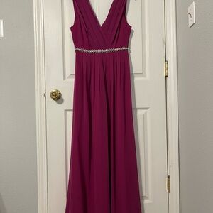Elegant Magenta Evening Gown